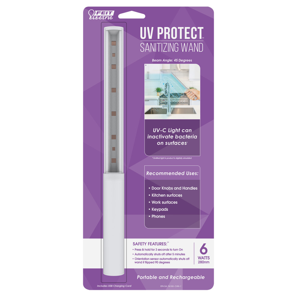Feit Electric 6W 270-280nm White UV Protect Sanitizing Wand Light - Flockneti