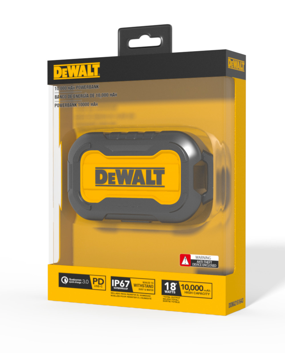 DEWALT DEWALTMicroUSBPowerBank 18 Watts 10000 mAh - Flockneti