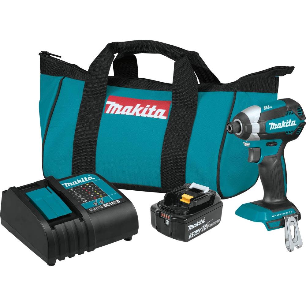 Makita 18V LXT Lithium-Ion Brushless Cordless Impact Driver Kit (3.0Ah) - Flockneti