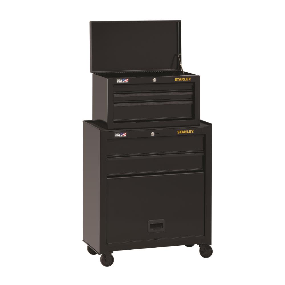 Stanley 26 in. W 100 Series 5-Drawer Tool Chest & Cabinet - Flockneti