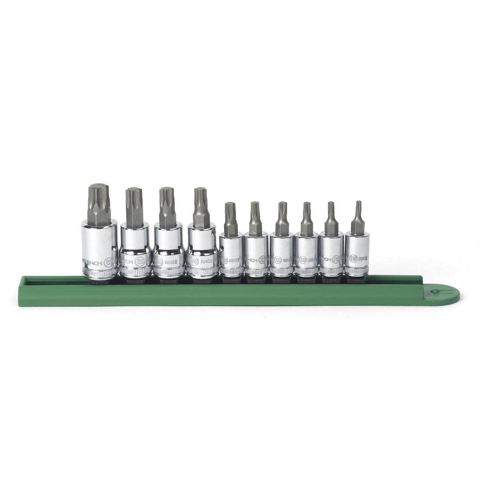 GEARWRENCH 10 Pc. 1/4″ & 3/8″ Drive Torx Bit - Flockneti
