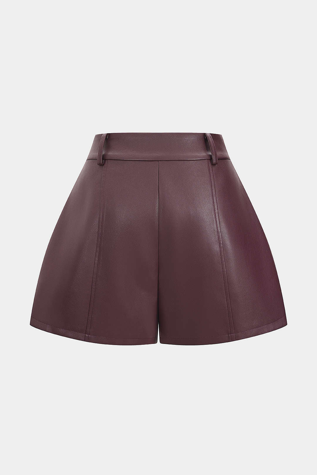 Faux Leather High Waist Wide Leg Shorts - Flockneti