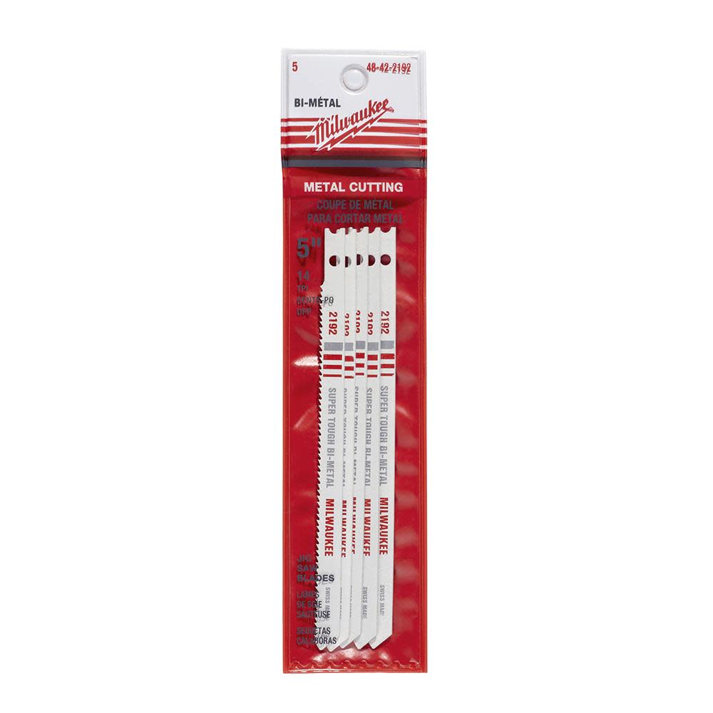 Milwaukee 5 in. 14 TPI Bi-Metal Jig Saw Blade 5PK - Flockneti