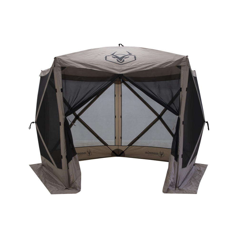 Gazelle G5 Gazebo 5 Sided Portable 115″ x 106″ Desert Sand - Flockneti