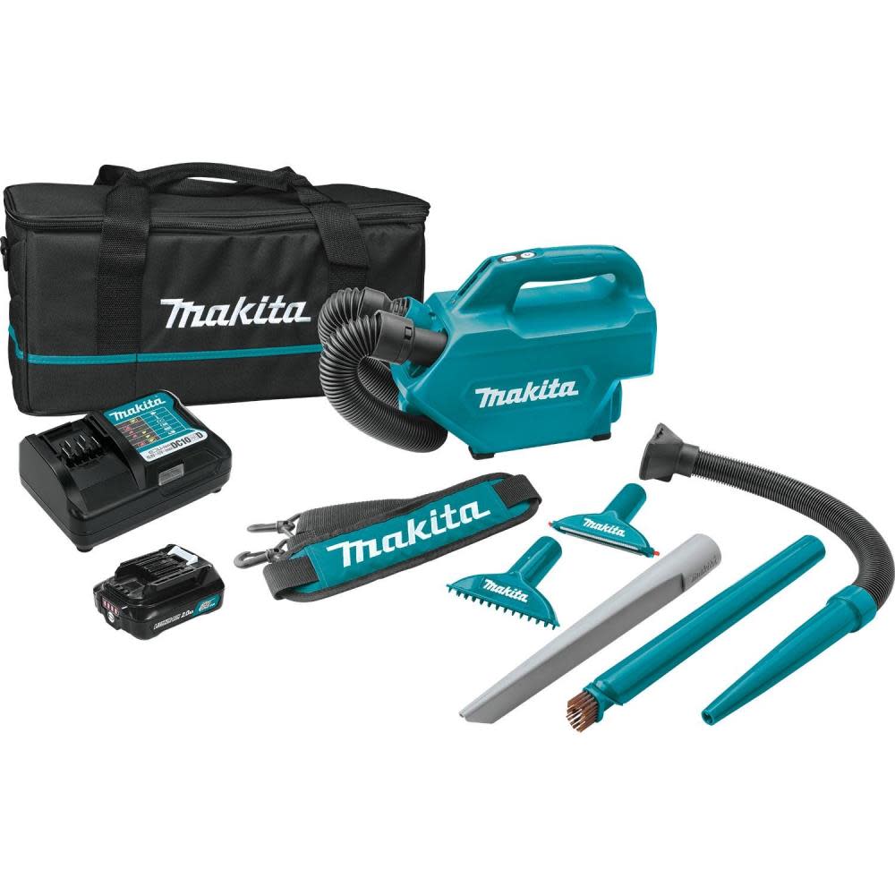 Makita 12V Max CXT Lithium-Ion Cordless Vacuum Kit (2.0Ah) - Flockneti