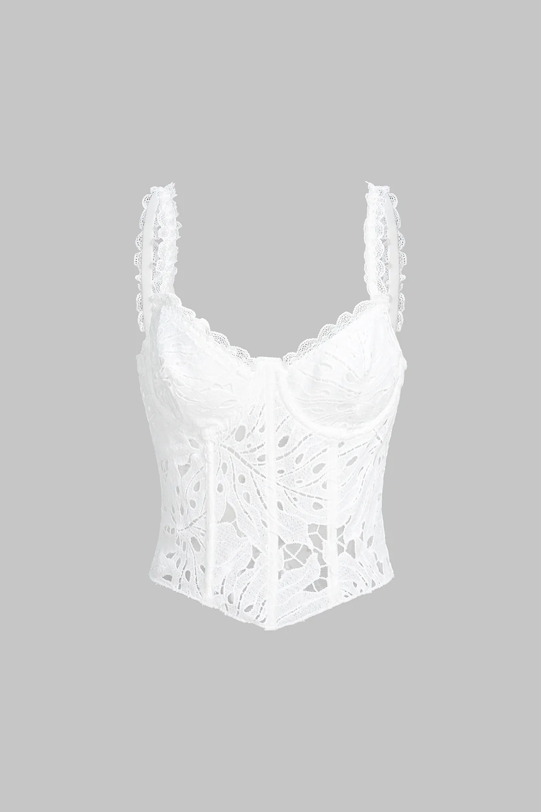 Lace Hollw Out Cami Top - Flockneti