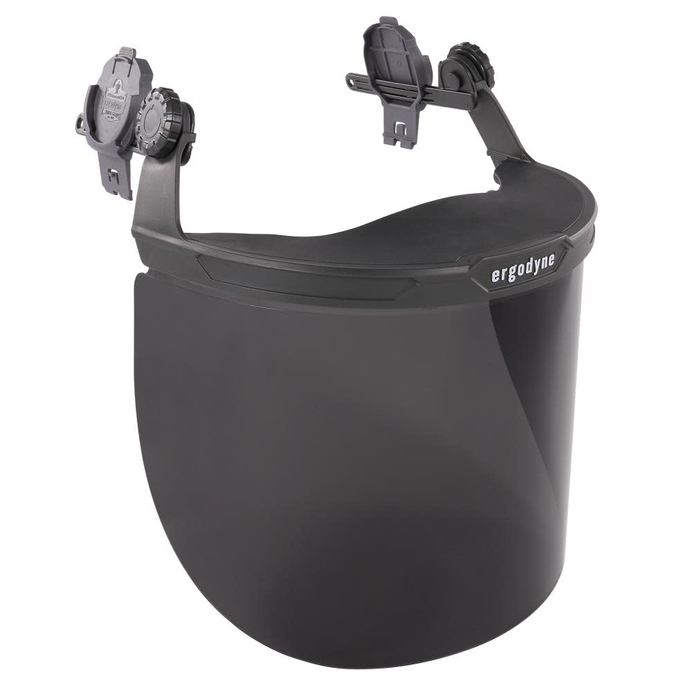 Ergodyne Smoke Lens Gray Hard Hat Face Shield for Full Brim - Flockneti