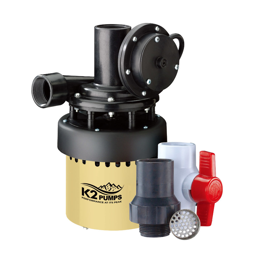 K2 Pumps 1/3 HP Compact Utility Sink Pump System - Flockneti