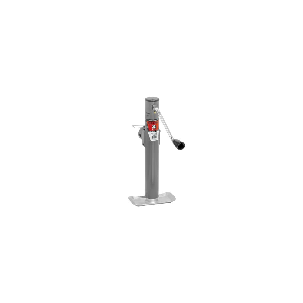 Reese Bulldog 10″ 2000 lbs Gray Steel Side Wind Round Trailer Jack - Flockneti