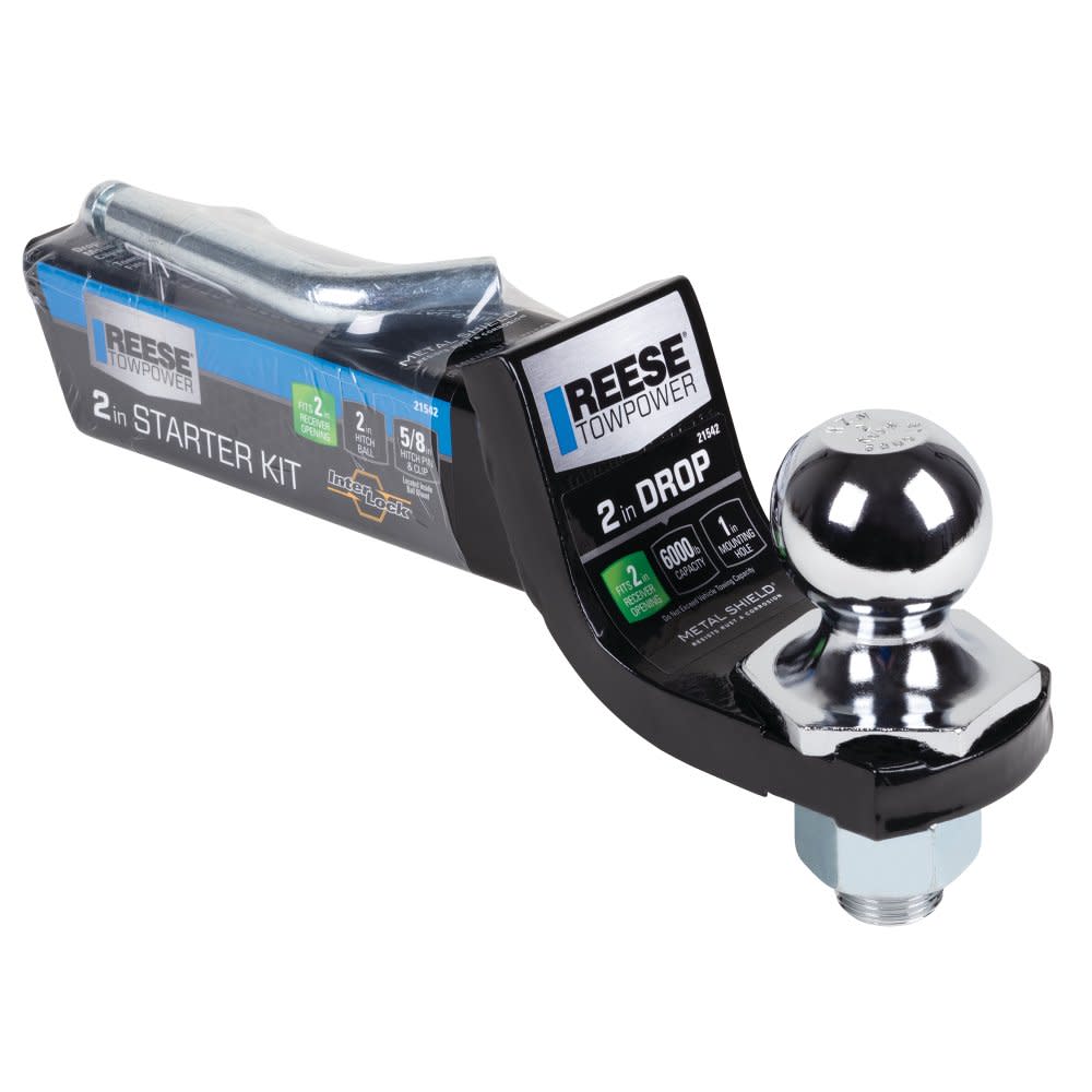 Reese Interlock 9″ 6000 lbs Hitch Ball Mount Starter Kit - Flockneti