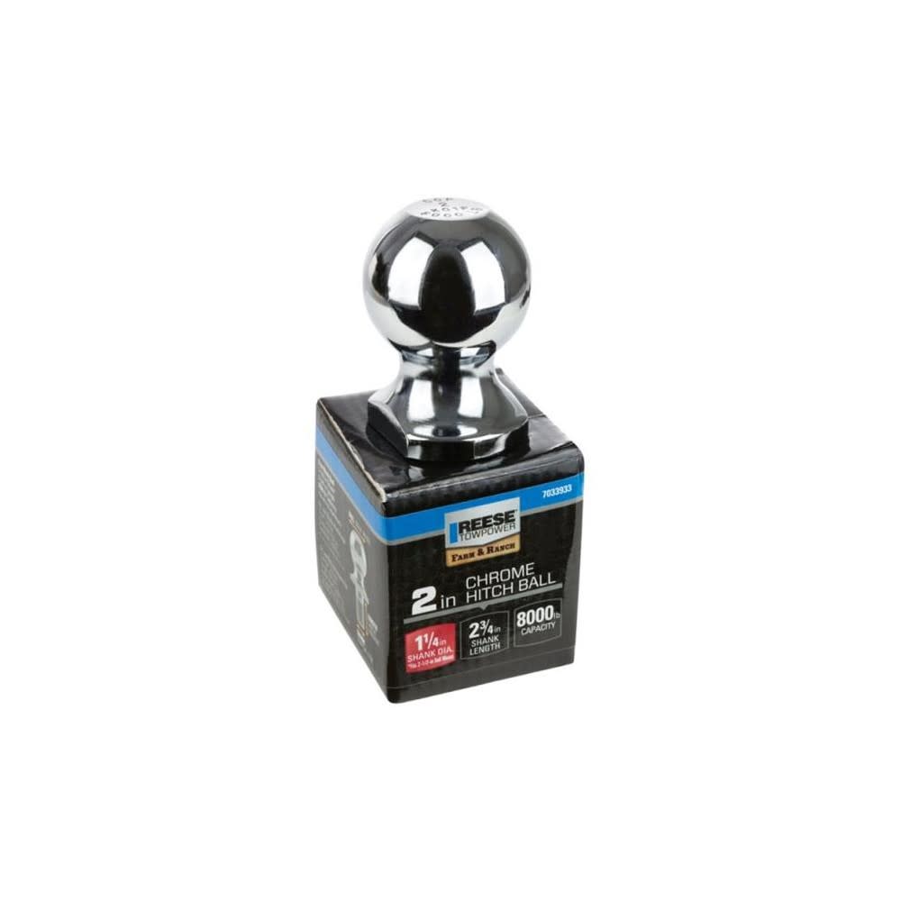 Reese 2″ 8000 lbs Chrome InterLock Hitch Ball - Flockneti