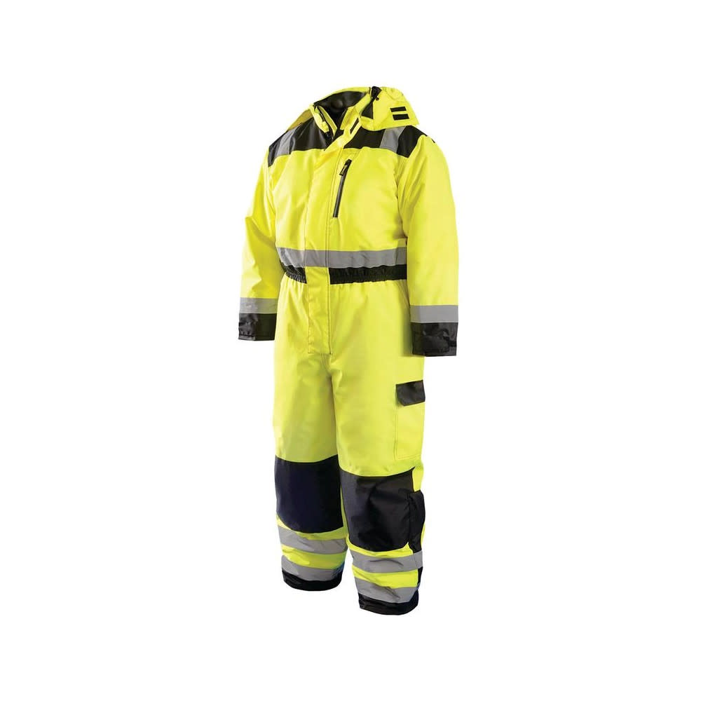 Occunomix Hi-Vis Yellow Class 3 High-Visibility Winter Coverall Medium - Flockneti