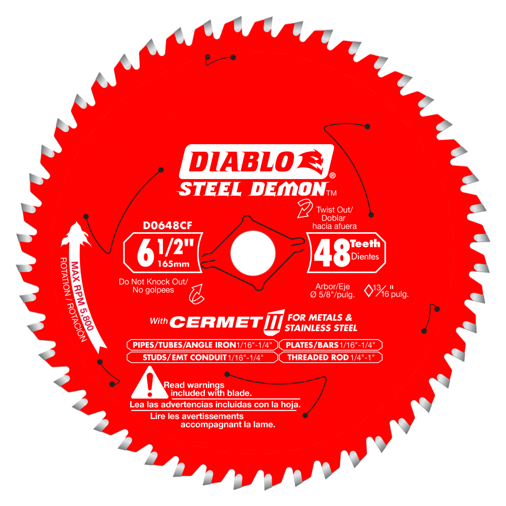 Diablo Tools 6 1/2″x 48 Tooth Saw Blade for Metals & Stainless Steel - Flockneti