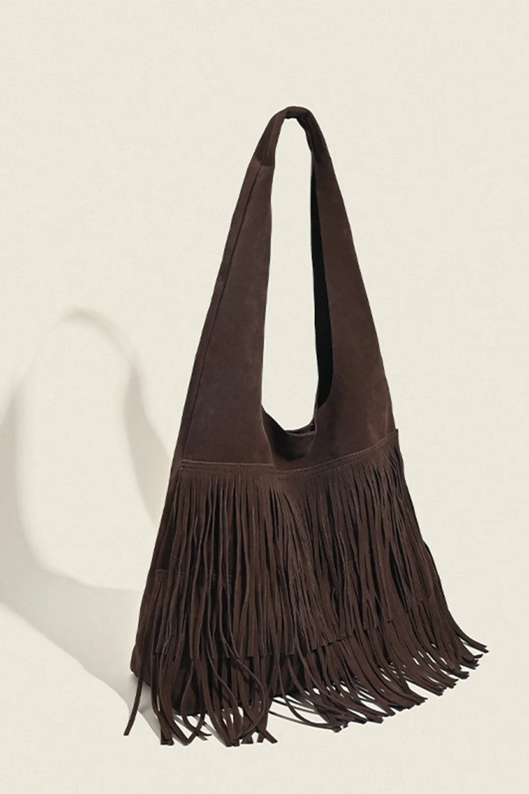 Suede Fringe Large Capacity Shoulder Bag - Flockneti
