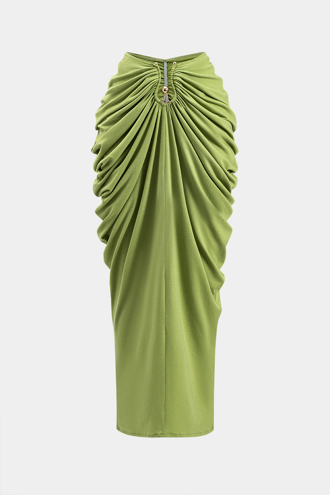 Metallic Decor Ruched Skirt - Flockneti