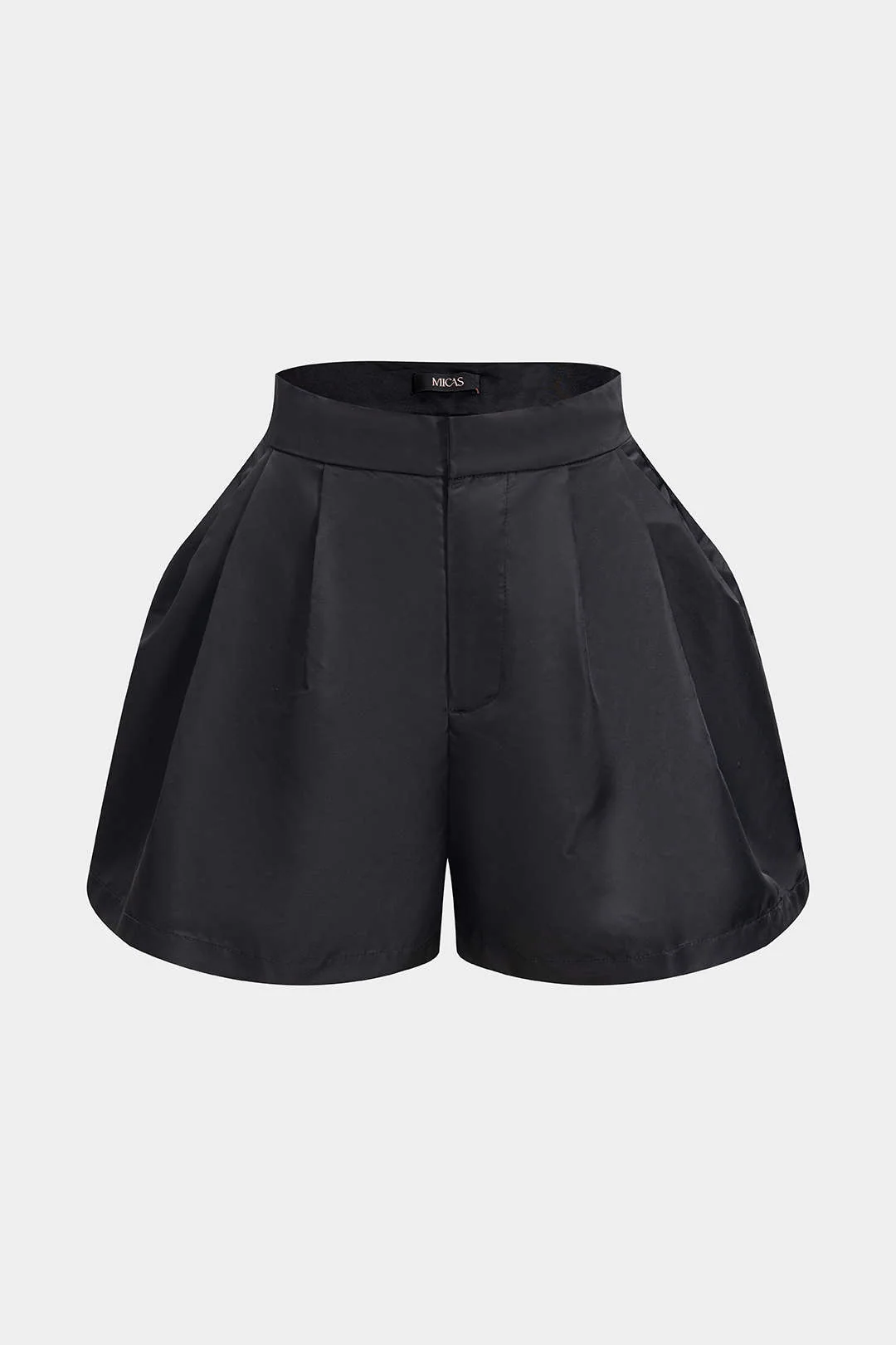 Puff Wide Leg Zipper Shorts - Flockneti