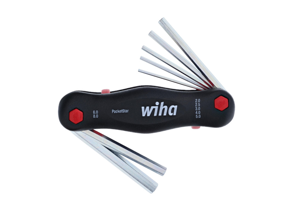 Wiha PocketStar Hex Key Fold Out 7pc Set Metric - Flockneti