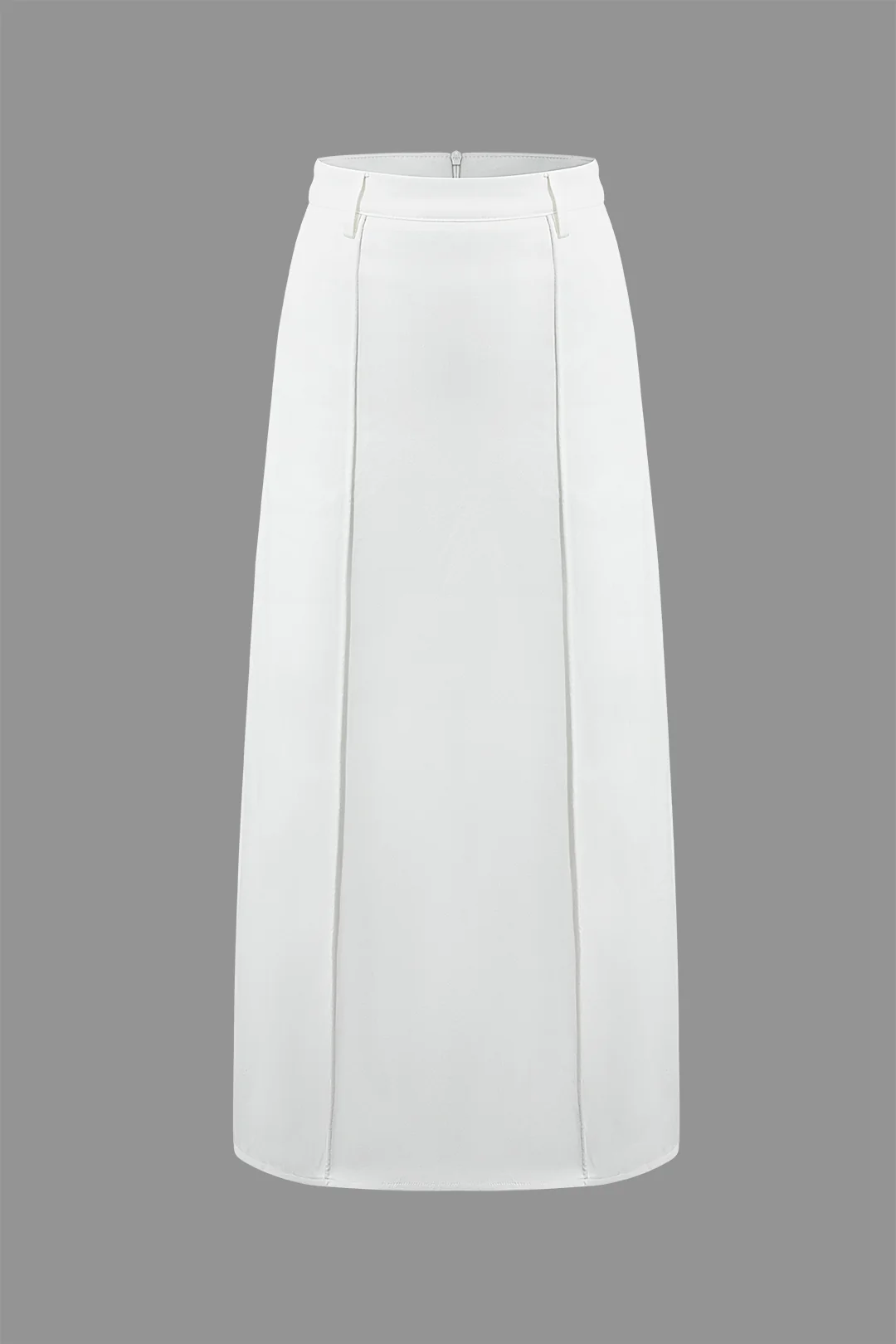 Solid Zipper Low Waist Skirt - Flockneti
