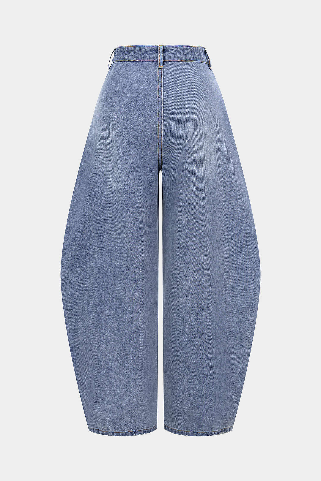 Denim Asymmetrical Barrel Jeans - Flockneti