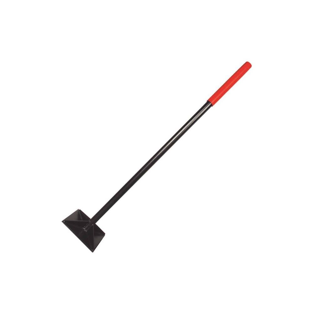 Razorback 8″ x 8″ Steel Tamper with 43.5″ Ergonomic Grip Handle - Flockneti