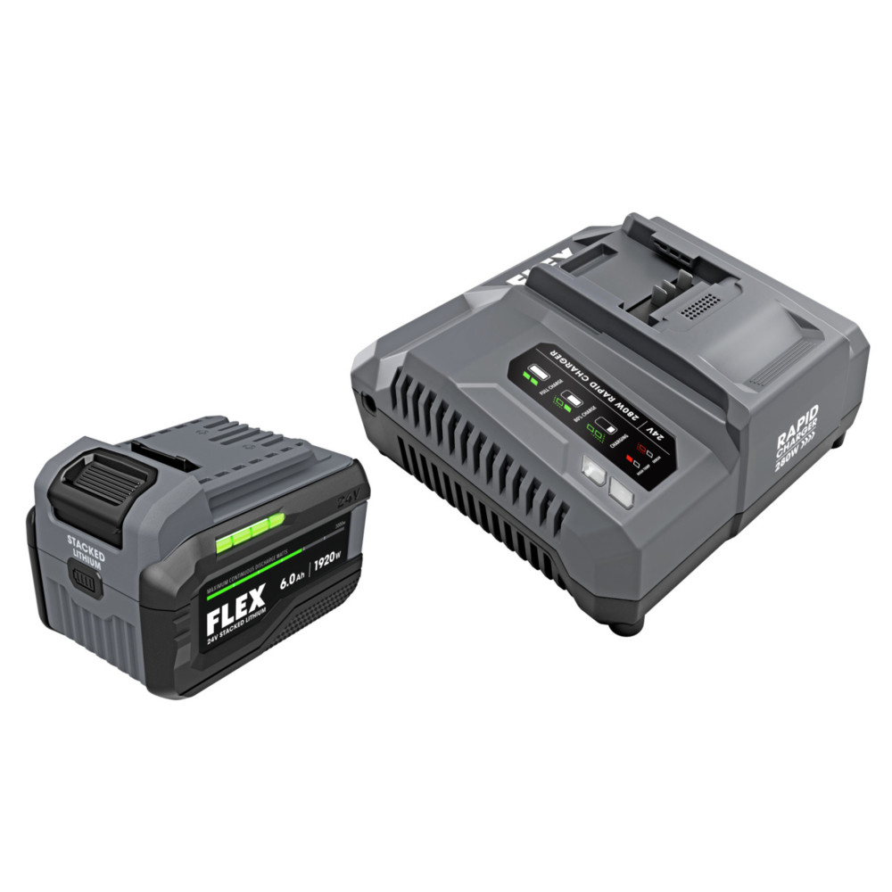FLEX 24V 6Ah Stacked Lithium Battery Starter Kit - Flockneti