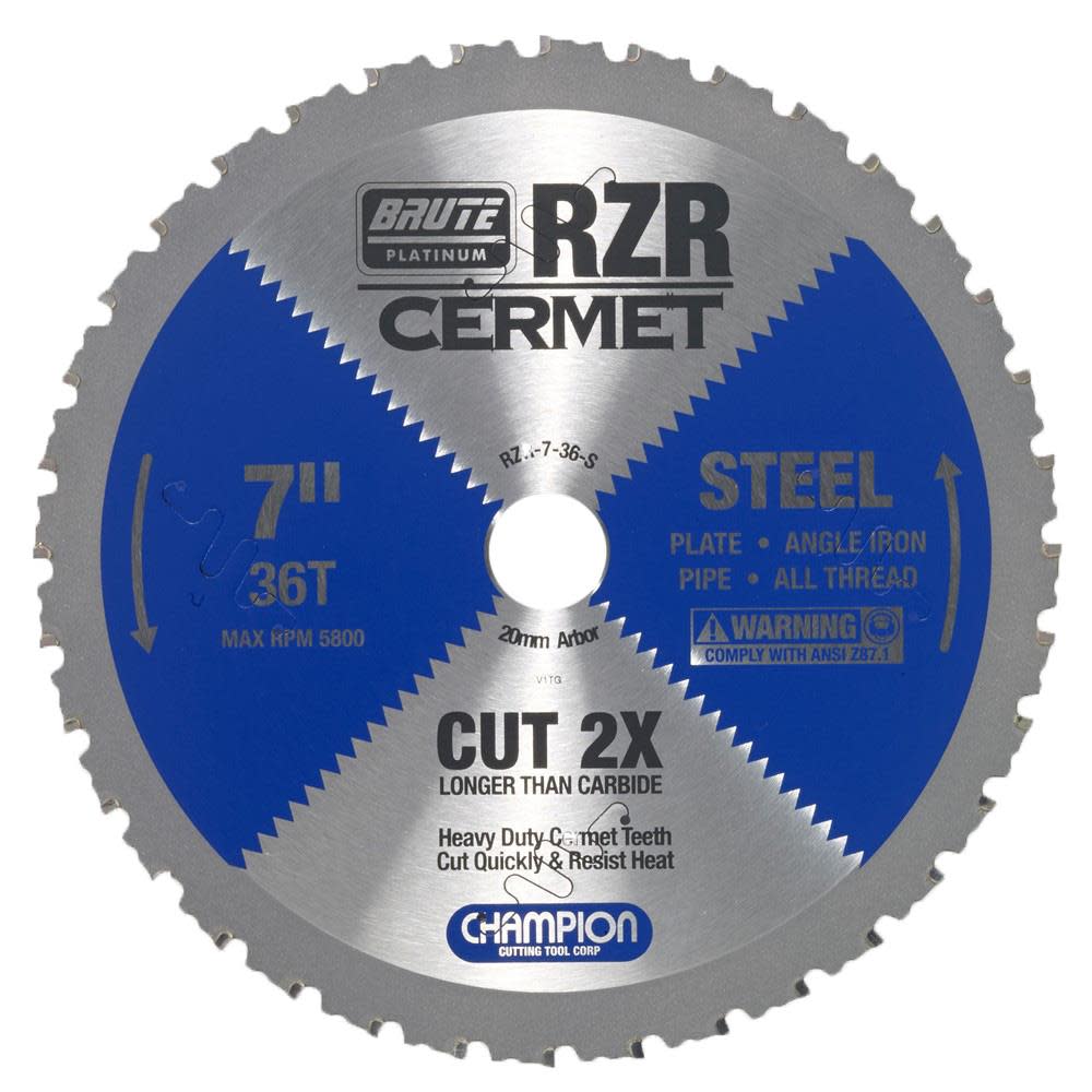 Champion Cutting Tool Cermet Tipped Circular Saw Blade 7″ (Steel Cutting) - Flockneti