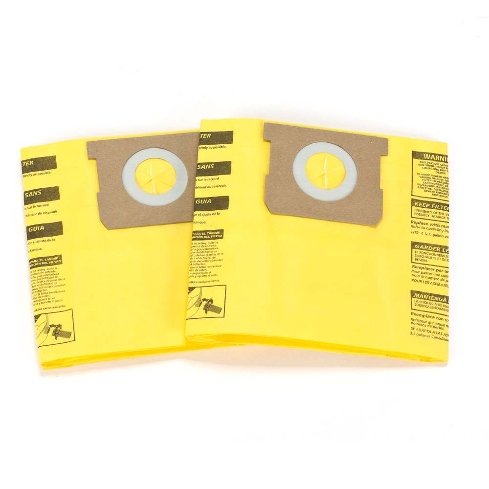 Shop Vac 4 Gallon Type D High Efficiency Disposable Filter Bag 2pk - Flockneti