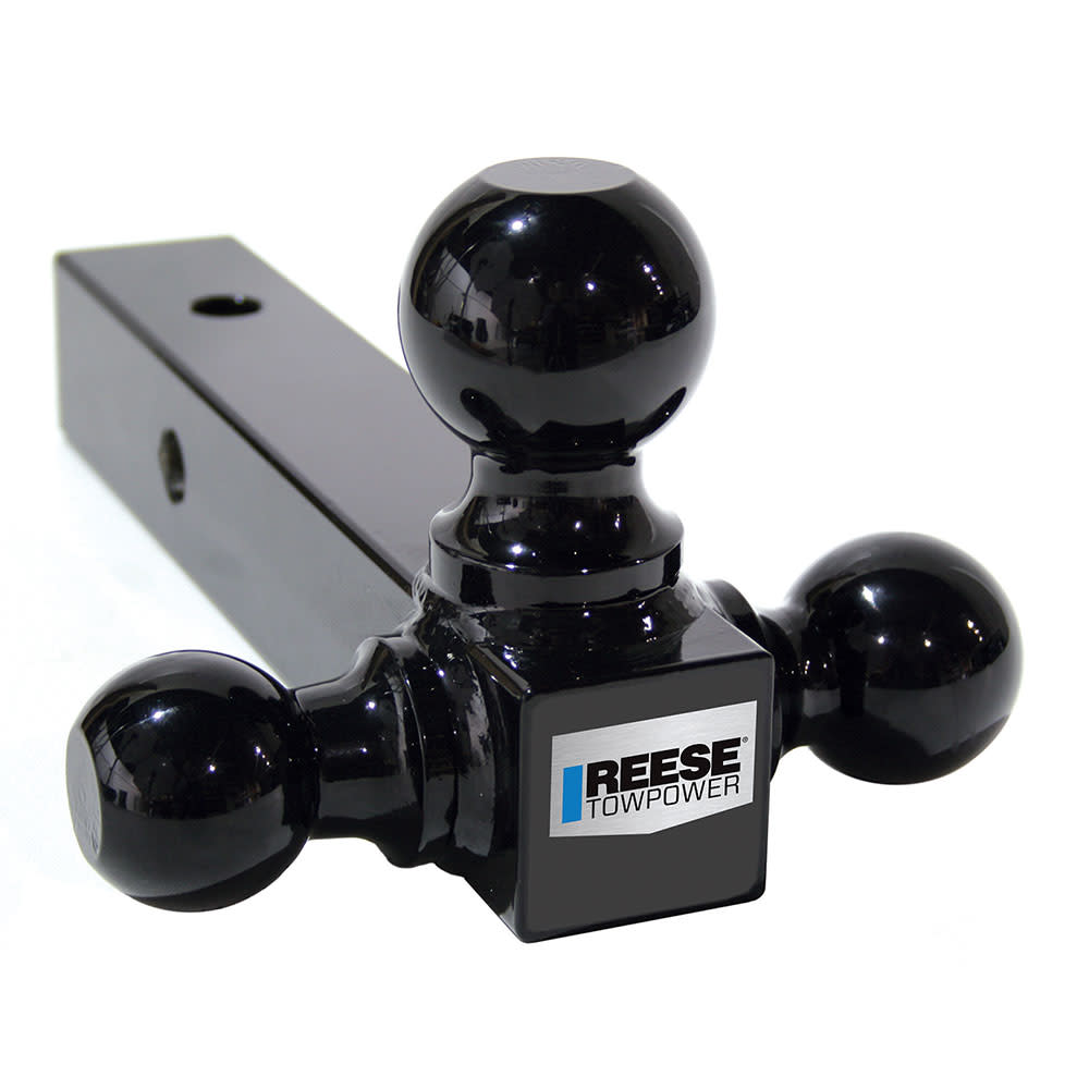 Reese 8″ 10000 lbs Black Tri Ball Trailer Hitch Ball Mount - Flockneti