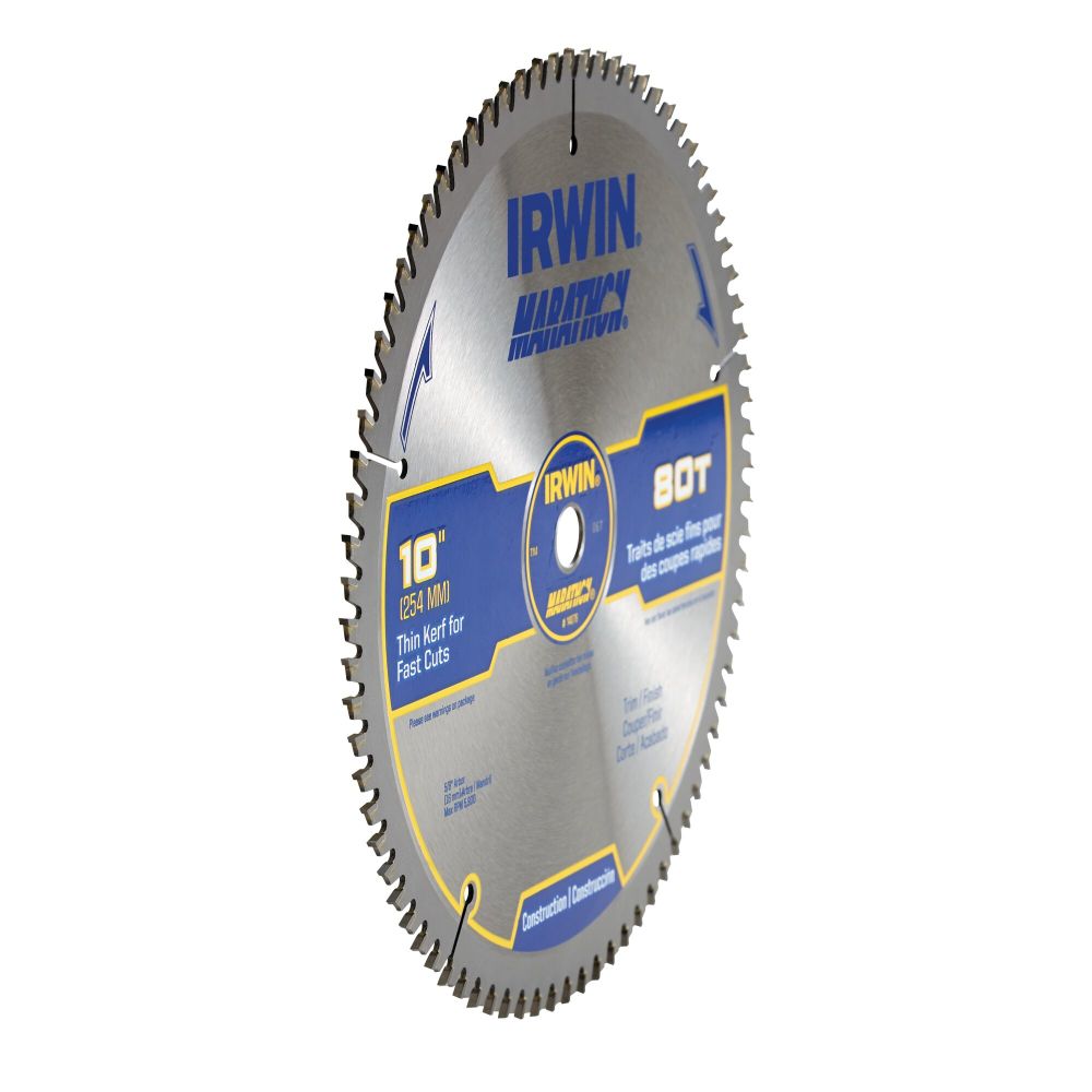 Irwin Marathon Carbide Table/Miter Circular Blade 10″ 80T - Flockneti