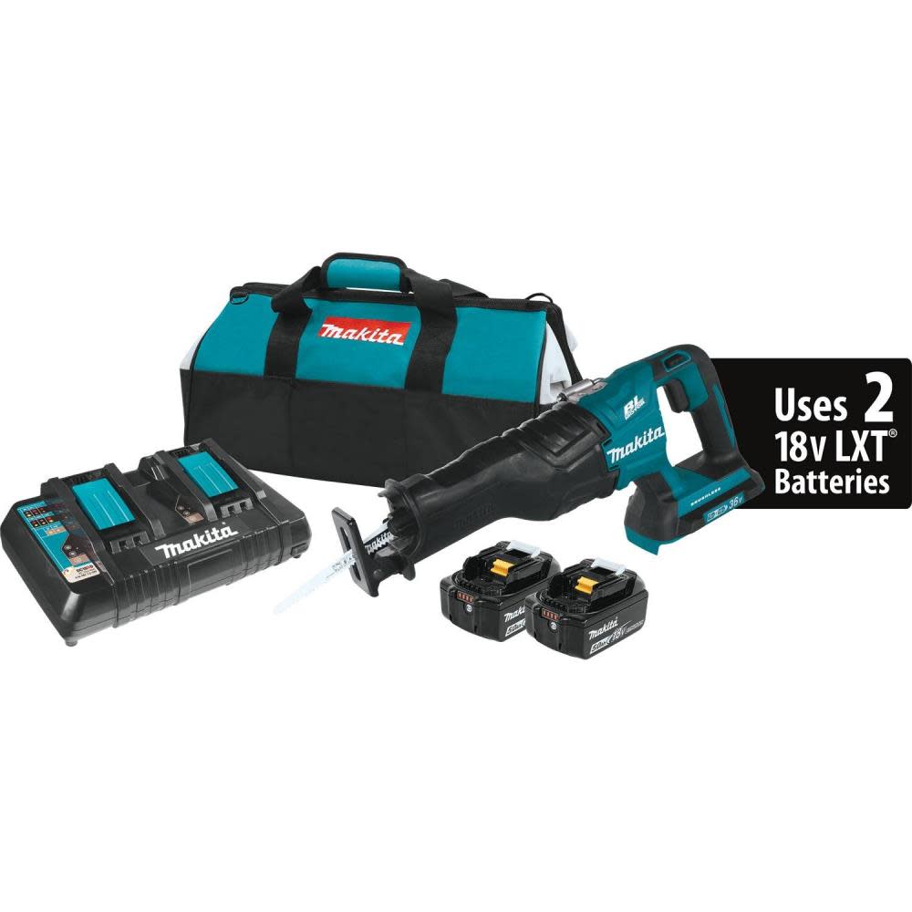 Makita 18V X2 LXT Lithium-Ion (36V) Brushless Cordless Recipro Saw Kit (5.0Ah) - Flockneti