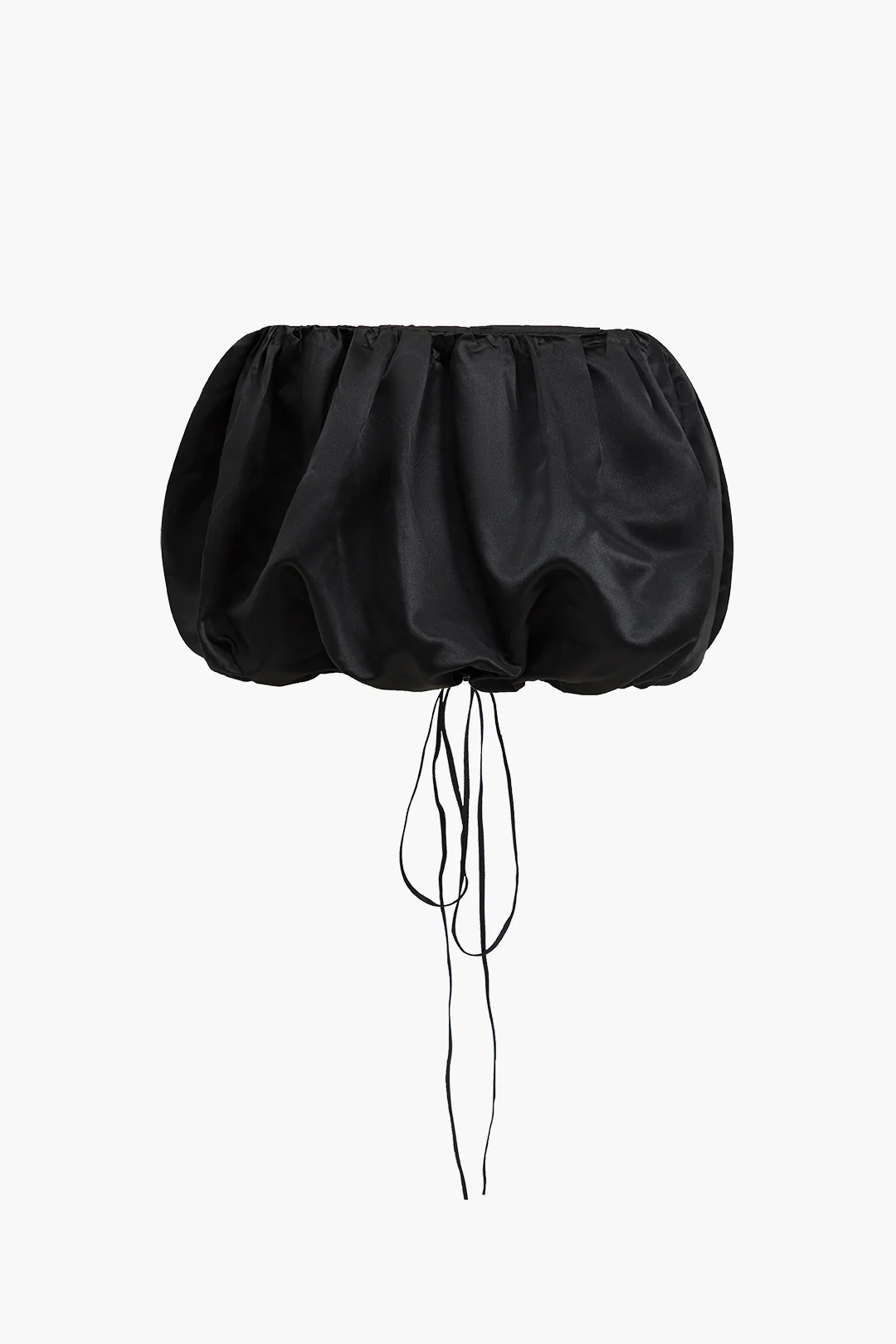 Satin Ruched Tie-Up Skirt - Flockneti