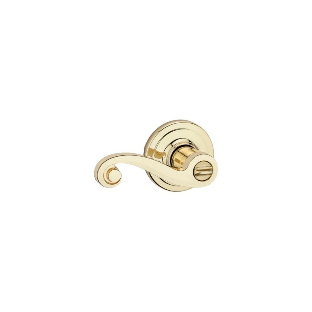 Kwikset Polished Brass Signature Series Keyed Entry Lido Door Lever - Flockneti