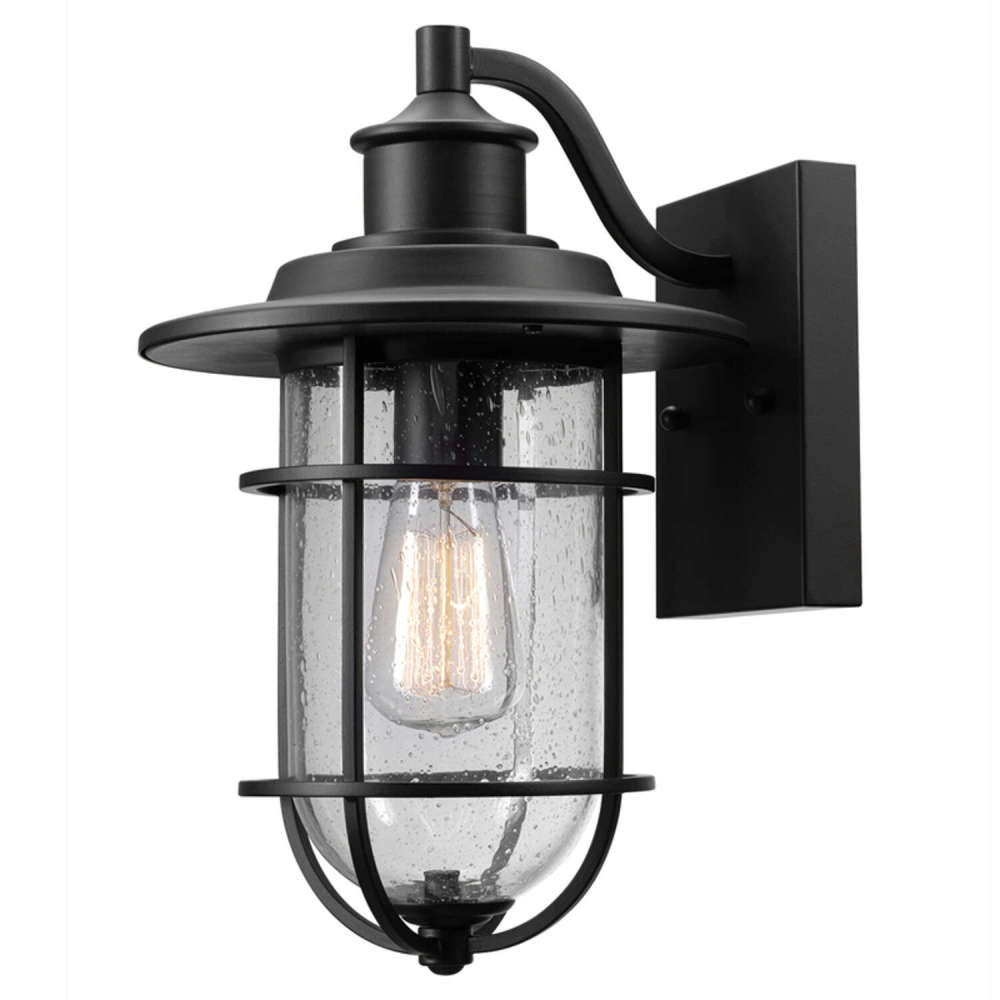 Globe Electric Vintage Turner Wall Sconce Natural Black 1 Light - Flockneti