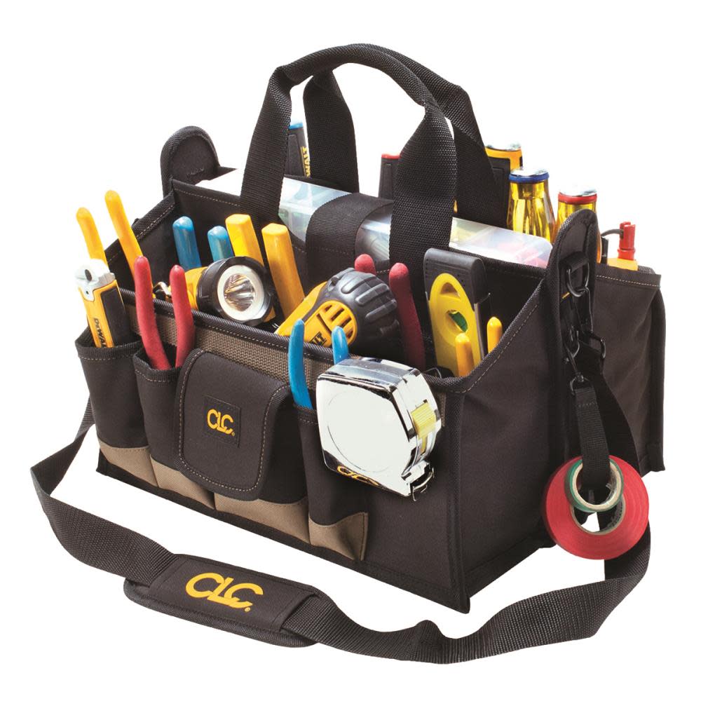 CLC 17 Pocket 16″ Center Tray Tool Bag - Flockneti