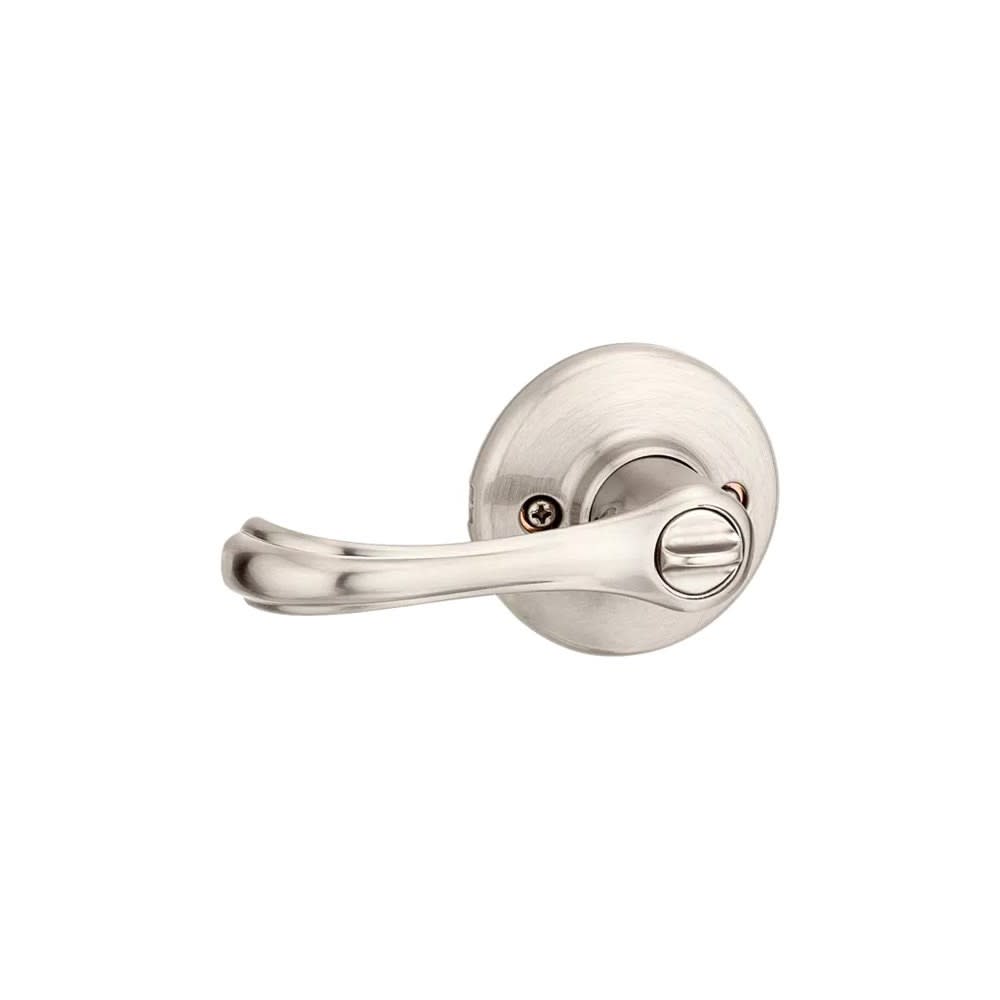 Kwikset Satin Nickel Bed/Bath Dorian Privacy Door Lever - Flockneti
