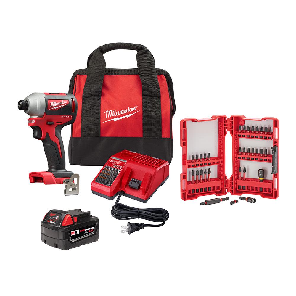 Milwaukee M18 1/4″ Hex Impact Driver Brushless Kit with XC - Flockneti