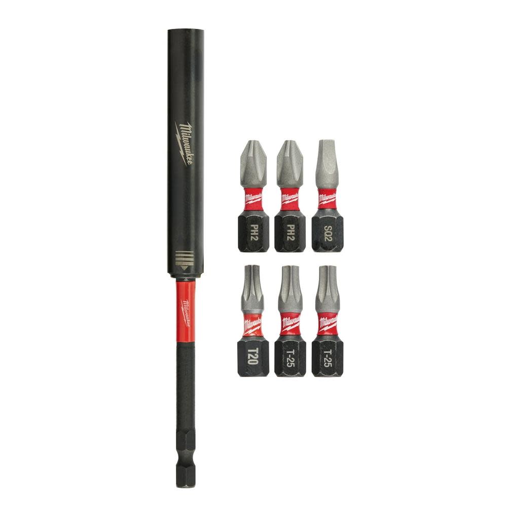 Milwaukee SHOCKWAVE 7-Piece Impact Magnetic Drive Guide Set - Flockneti