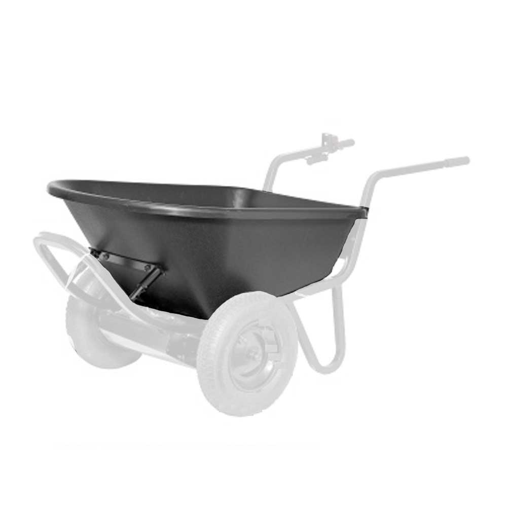 PAW Pro6 Cu FT Wheelbarrow Tray Black Poly - Flockneti