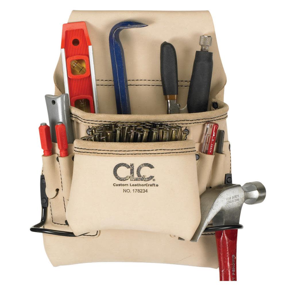 CLC 8 Pocket Leather Carpenter Bag - Flockneti