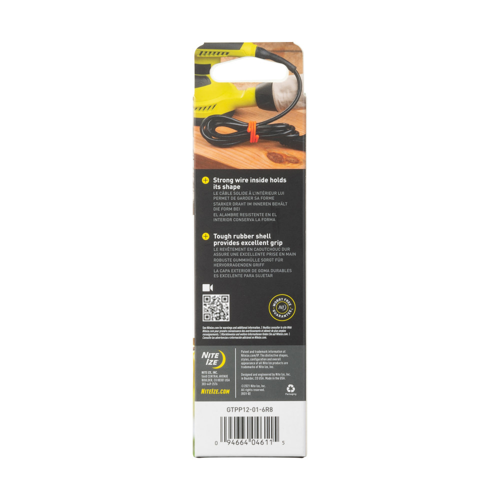 Nite Ize Gear Tie ProPack 12″ 6pk Black - Flockneti