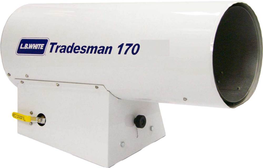 LB White Tradesman Forced Air Open Flame NG 170K BTU heater - Flockneti