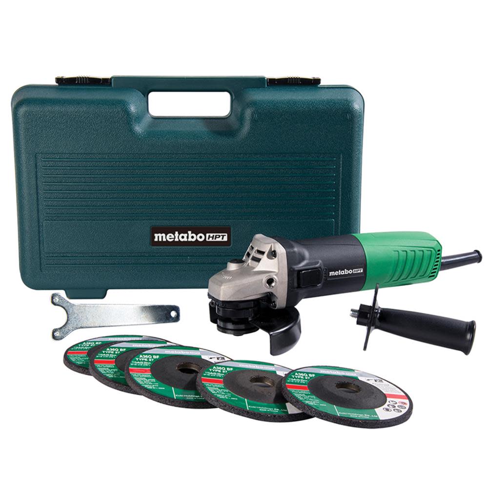 Metabo HPT 4-1/2 In. 6.2 Amp Disc Grinder - Flockneti