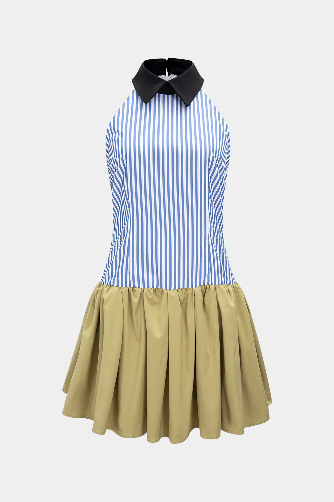 Patchwork Sleeveless Mini Dress - Flockneti