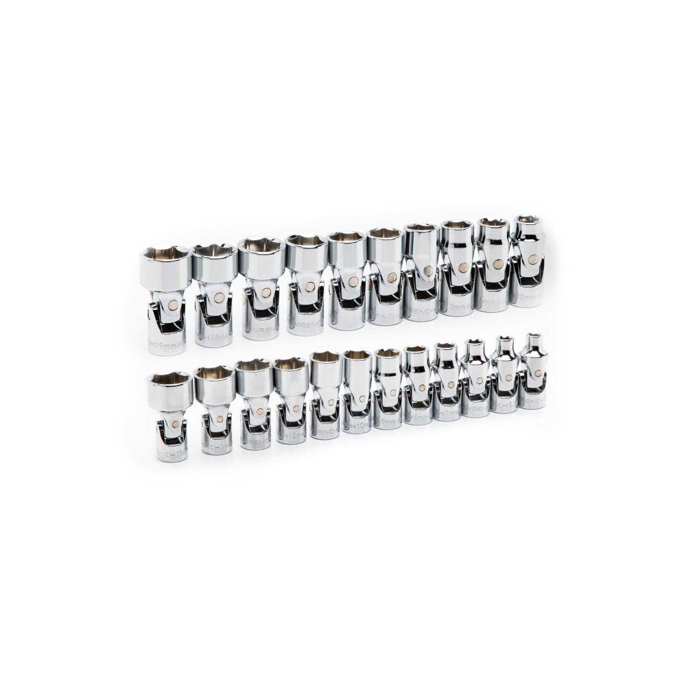 GEARWRENCH Socket Set 1/4″ and 3/8″ Drive 6 Point Metric Flex 22pc - Flockneti