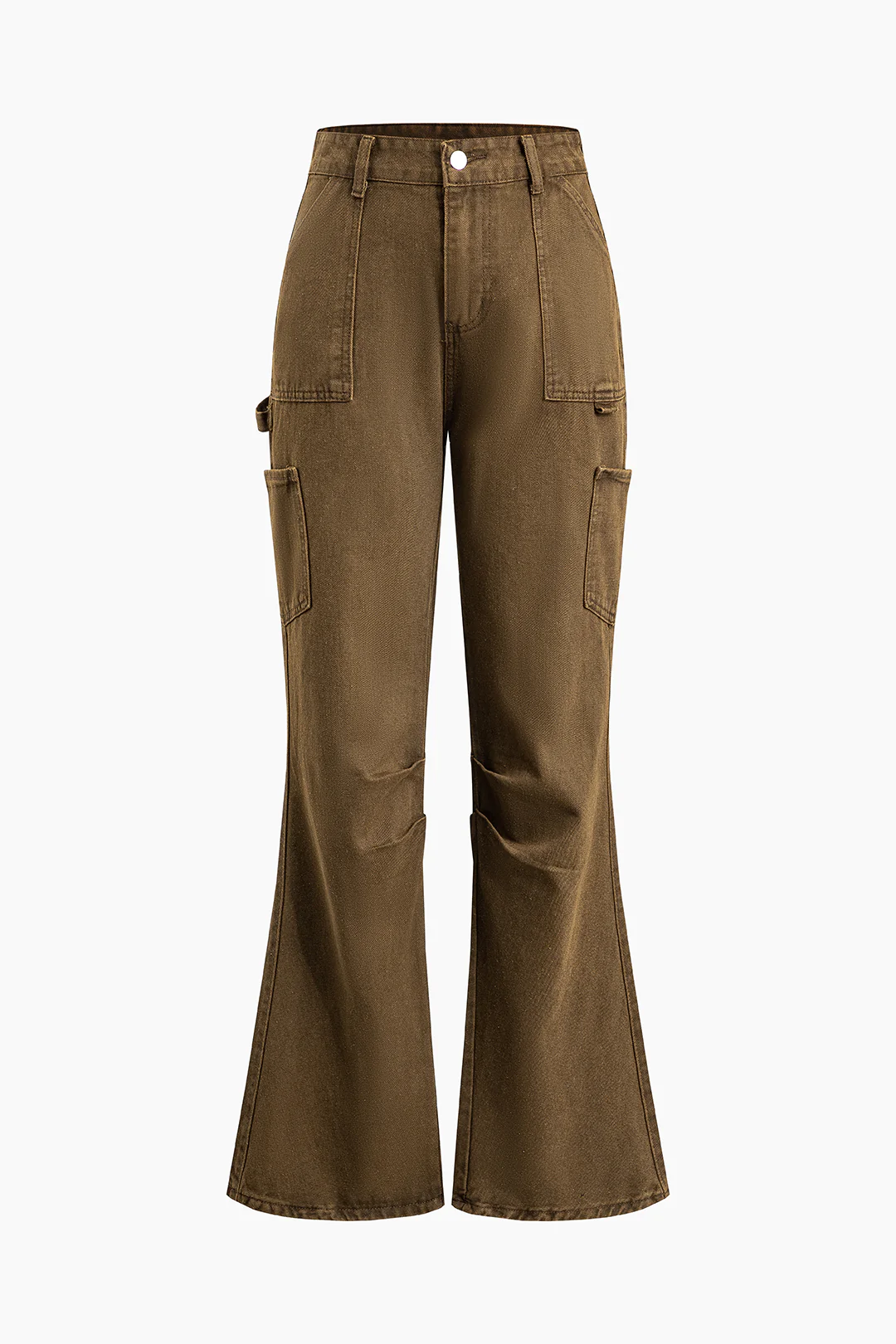 Denim Pocket Flared Jeans - Flockneti
