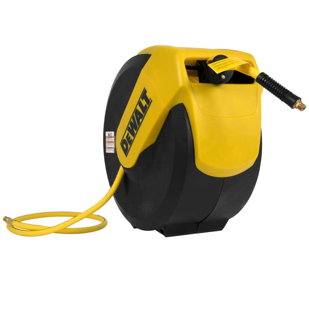 DEWALT 3/8 in. x 50 ft. Enclosed Air Hose Reel with Hybrid Hose - Flockneti