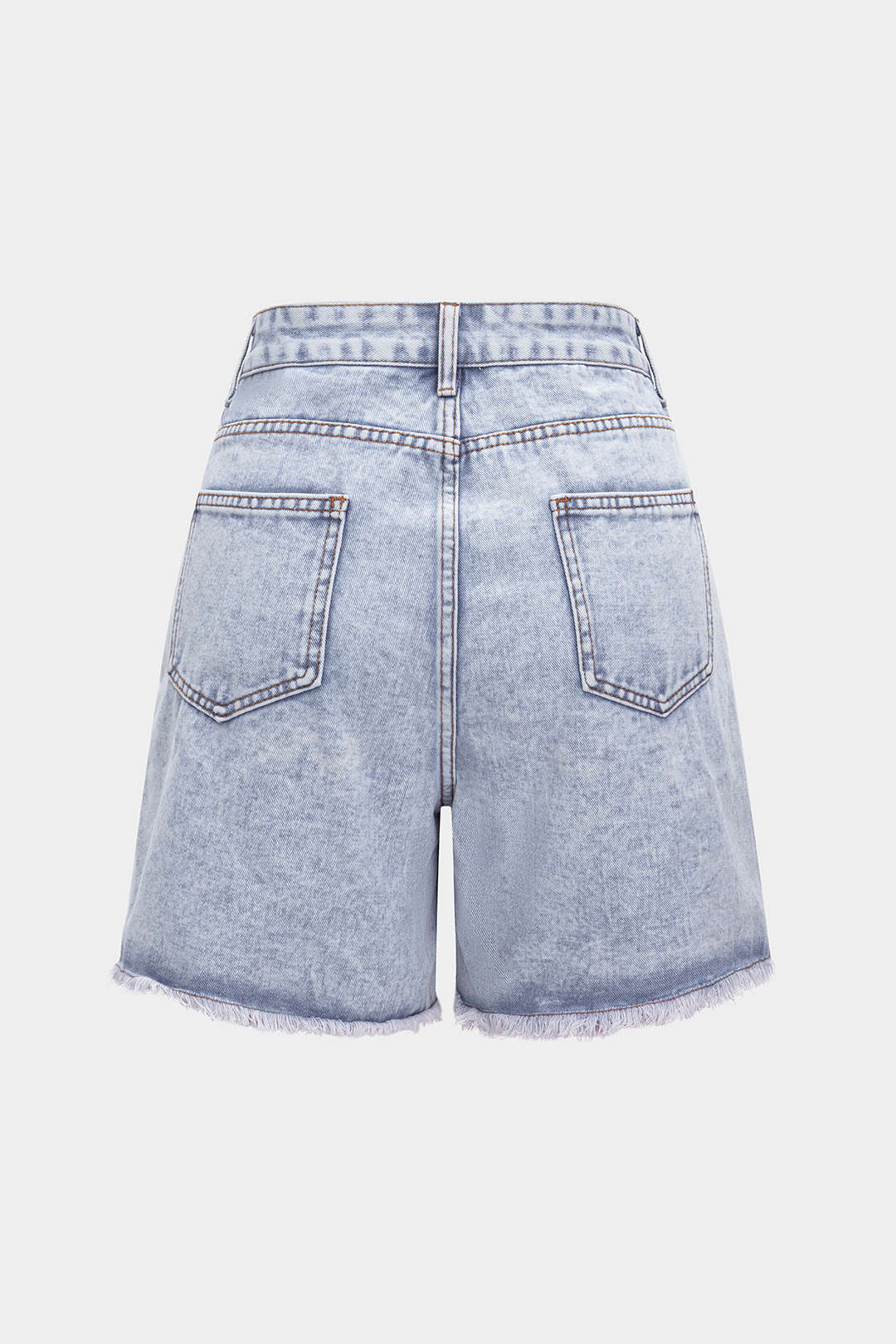 Denim High Waist Ripped Jorts Shorts - Flockneti