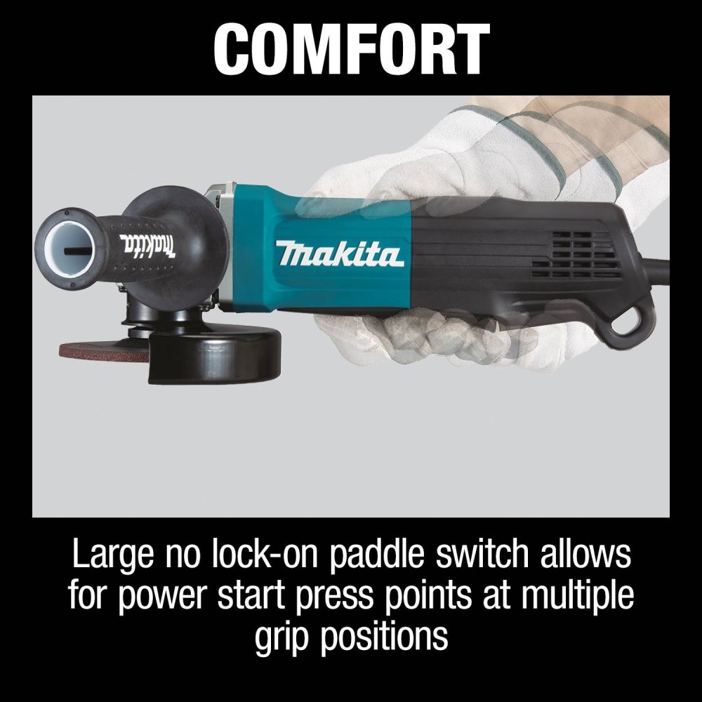 Makita 4-1/2″ / 5″ Paddle Switch Angle Grinder with Non-Removable Guard - Flockneti