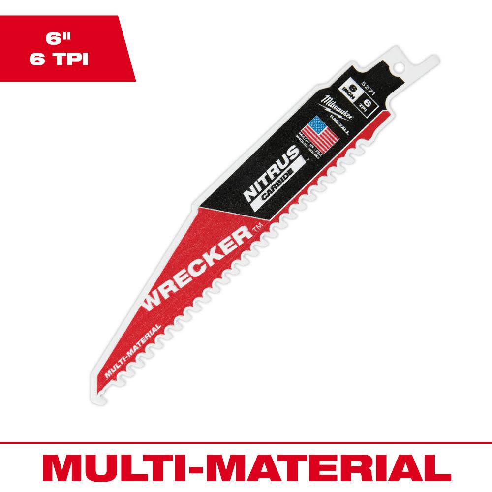 Milwaukee 6″ WRECKER with NITRUS CARBIDE 1Pk - Flockneti