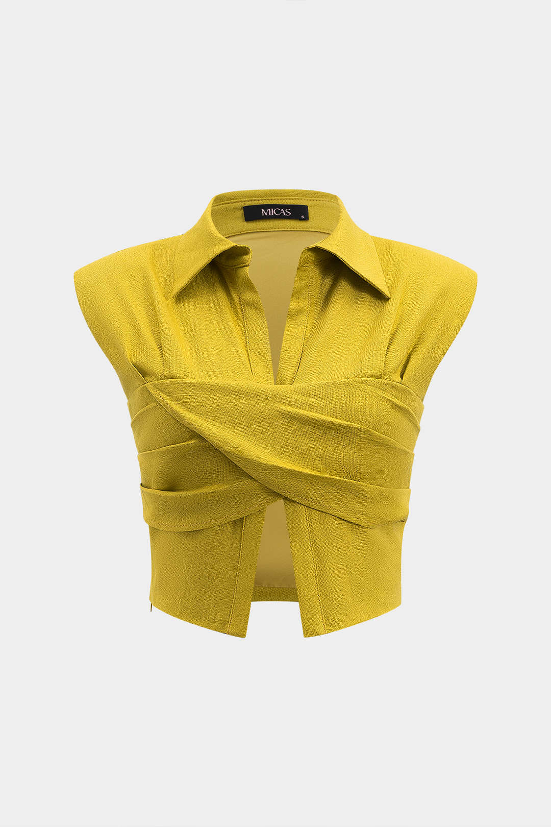 Linen Crossed Ruched Tank Top - Flockneti
